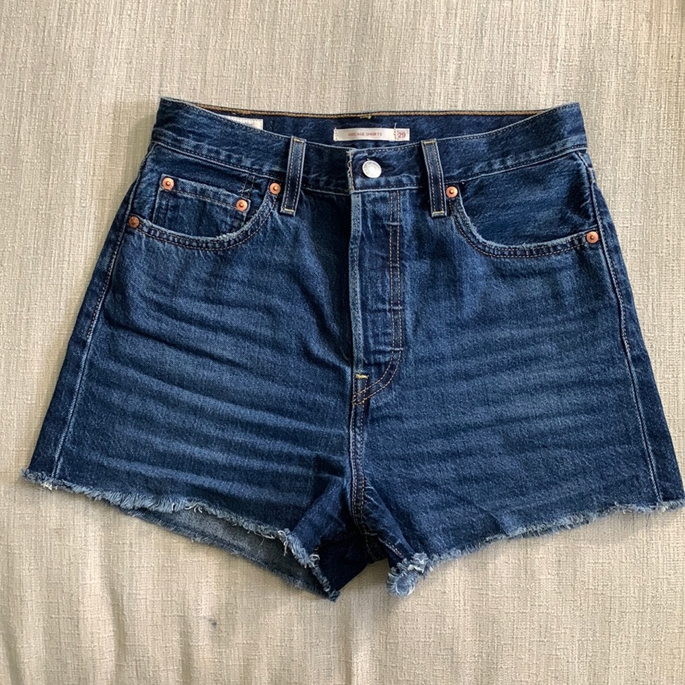 Levi’s Ribcage High Waisted Denim Shorts